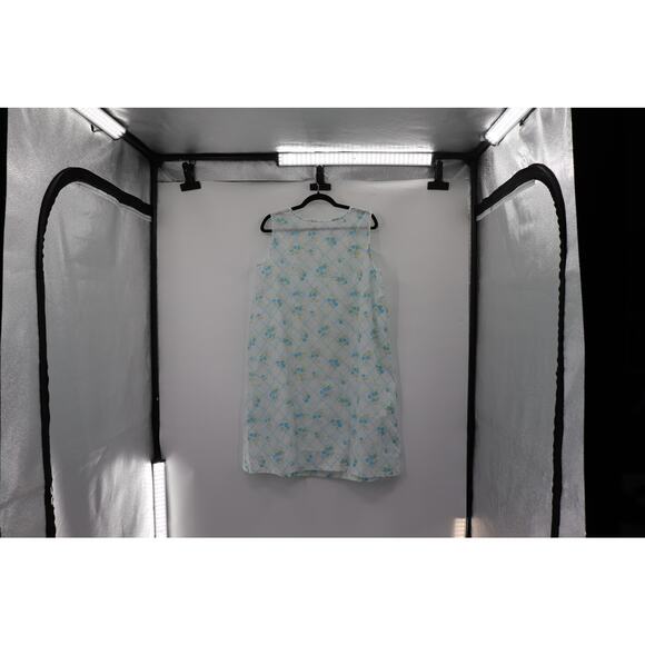 Vintage Floral White Midi Length Cotton Nightgown - Picture 8 of 8